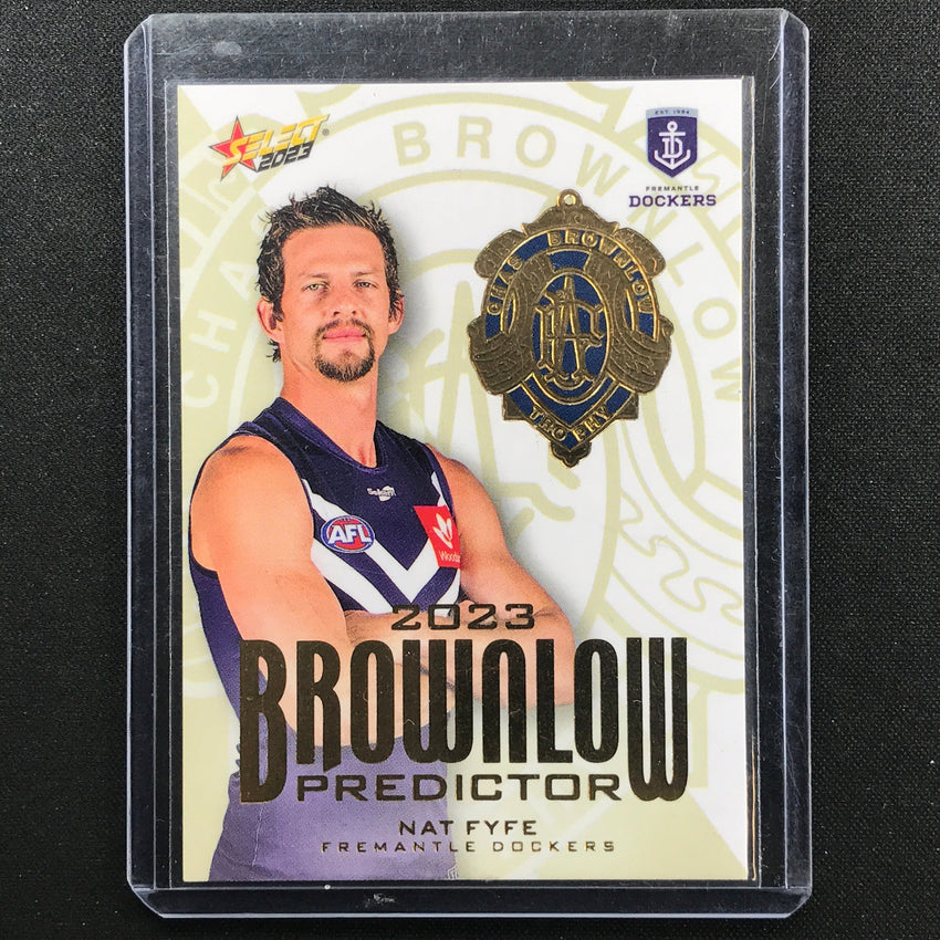 2023 Footy Stars NAT FYFE Brownlow Predictor Gold 256/260
