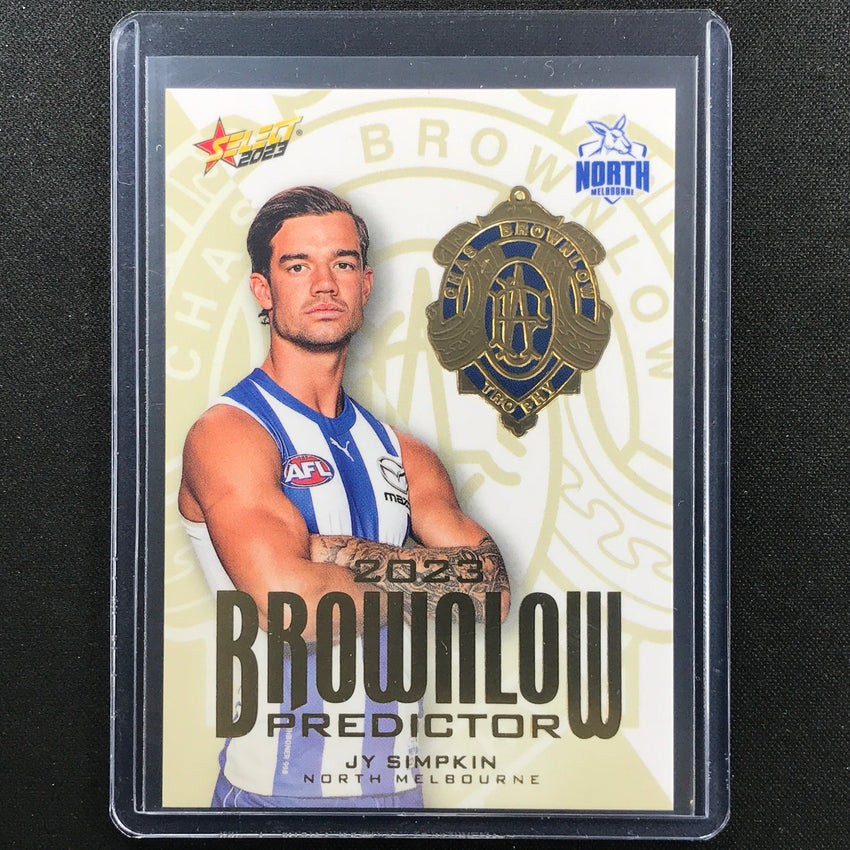 2023 Footy Stars Jy Simpkin Brownlow Predictor Gold 208/260