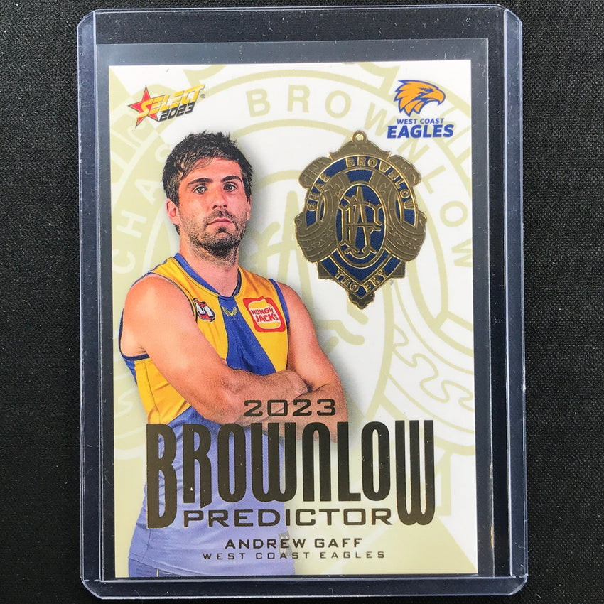 2023 Footy Stars Andrew Gaff Brownlow Predictor Gold 105/260