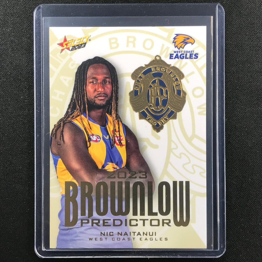 2023 Footy Stars Nic Naitanui Brownlow Predictor Gold 160/260