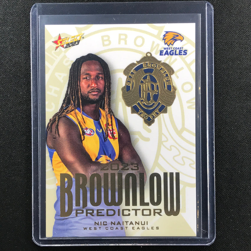2023 Footy Stars Nic Naitanui Brownlow Predictor Gold 234/260