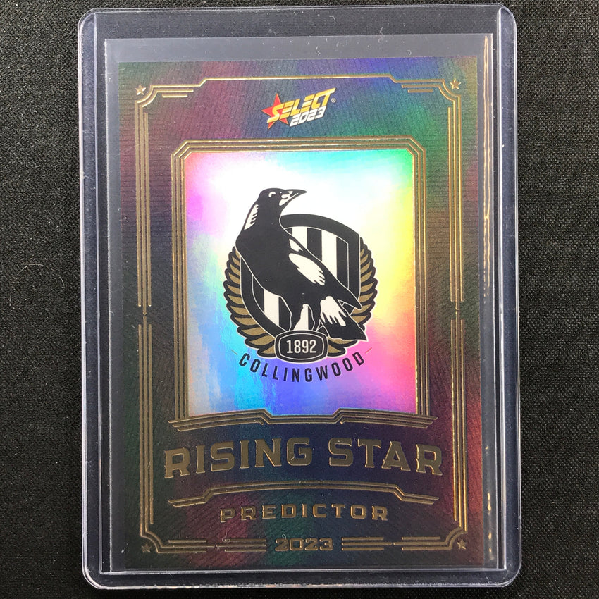 2023 Footy Stars Collingwood Magpies Rising Star Predictor Gold 22/260