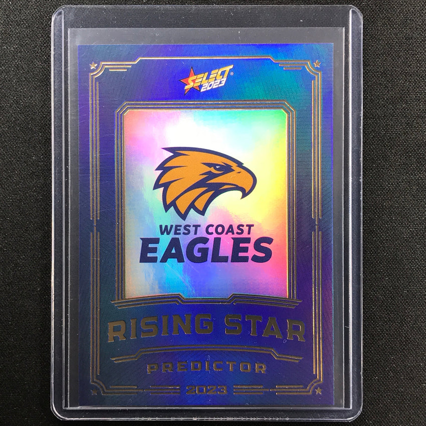 2023 Footy Stars West Coast Eagles Rising Star Predictor Gold 110/260