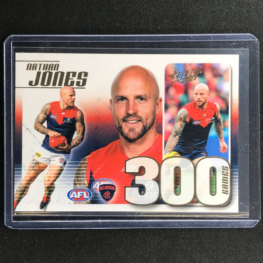 2023 Footy Stars Nathan Jones 300 Game Case Card No 135
