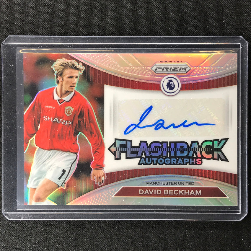 2022-23 Prizm Epl David Beckham Flashback Auto Silver Prizm 36/99