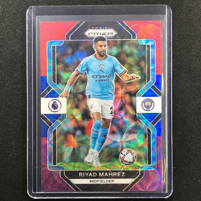 2022-23 Prizm Epl Riyad Mahrez Choice Red Blue Purple Scope 9/15