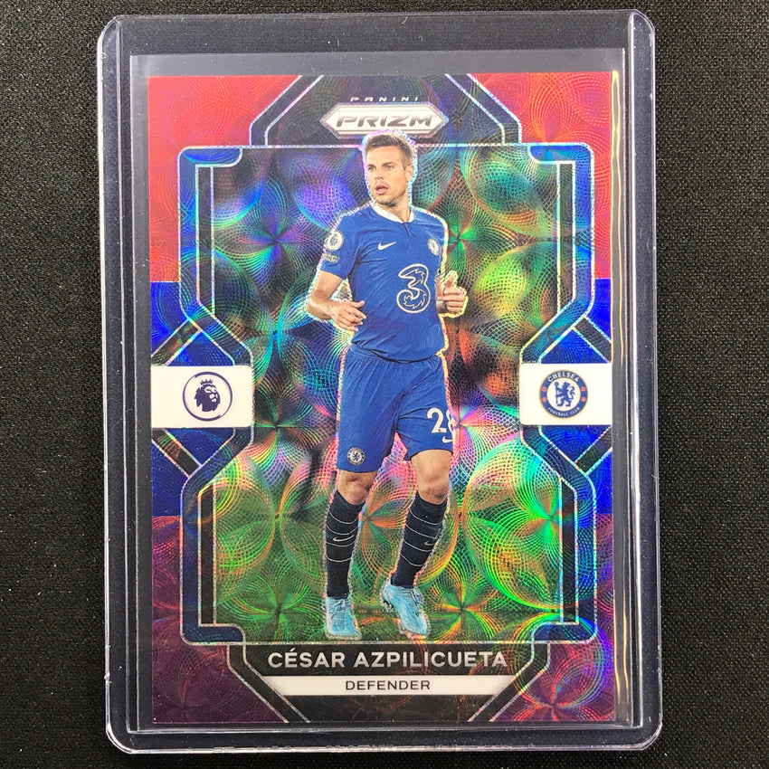 2022-23 Prizm Epl Cesar Azpilicueta Choice Red Blue Purple Scope 3/15