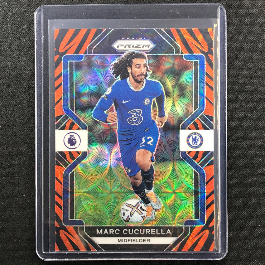 2022-23 Prizm Epl Marc Cucurella Choice Tiger Stripe Ssp No 121
