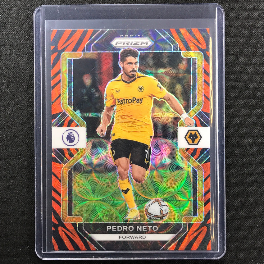 2022-23 Prizm Epl Pedro Neto Choice Tiger Stripe Ssp No 244