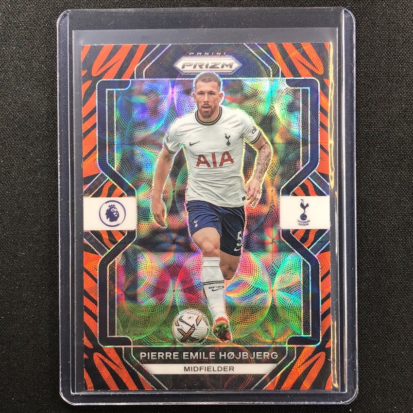 2022-23 Prizm EPL PIERRE EMILE HOJBJERG Choice Tiger Stripe SSP #287