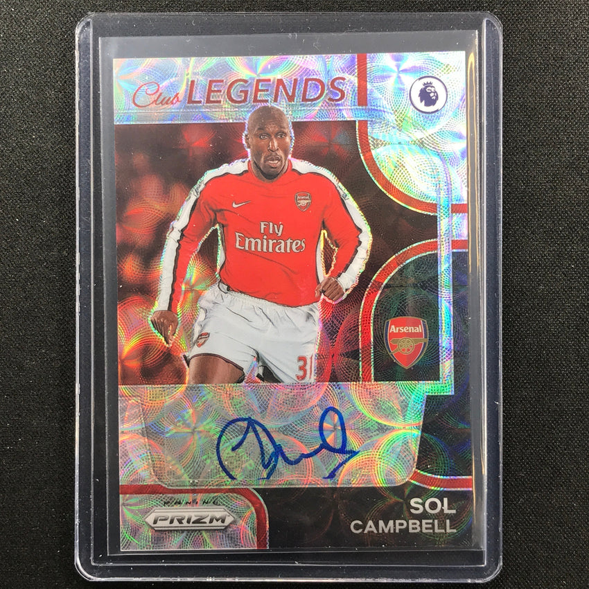 2022-23 Prizm EPL SOL CAMPBELL Choice Club Legends Signatures Auto Scope #SCP