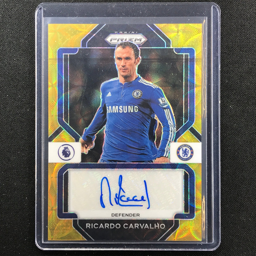 2022-23 Prizm Epl Ricardo Carvalho Choice Signatures Auto Gold Scope 5/10