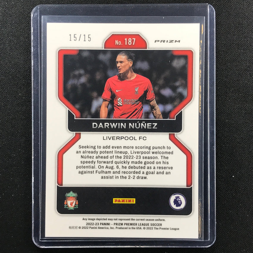 2022-23 Prizm Epl Darwin Nunez Choice Red Blue Purple Scope 15/15