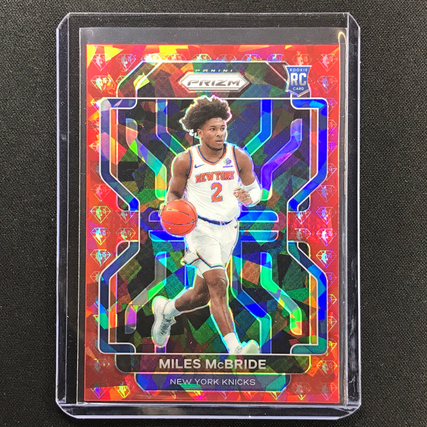 2021-22 Prizm Miles Mcbride Rookie Nba 75th Diamond Cracked Ice 42/75