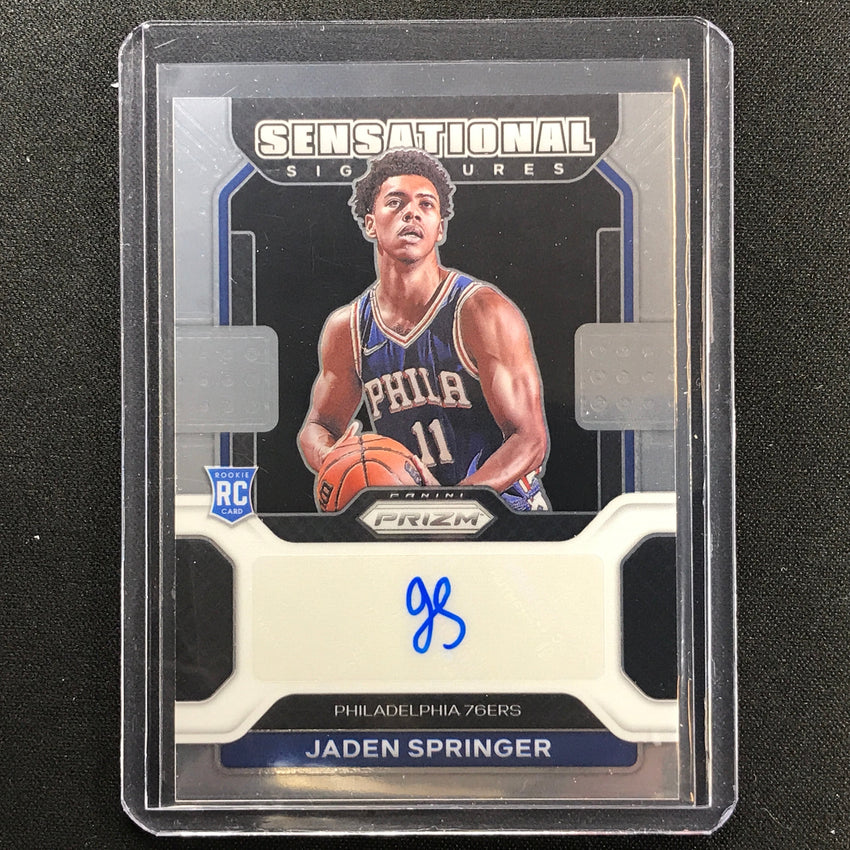 2021-22 Prizm Jaden Springer Rookie Sensational Signatures Auto Base No Jsp