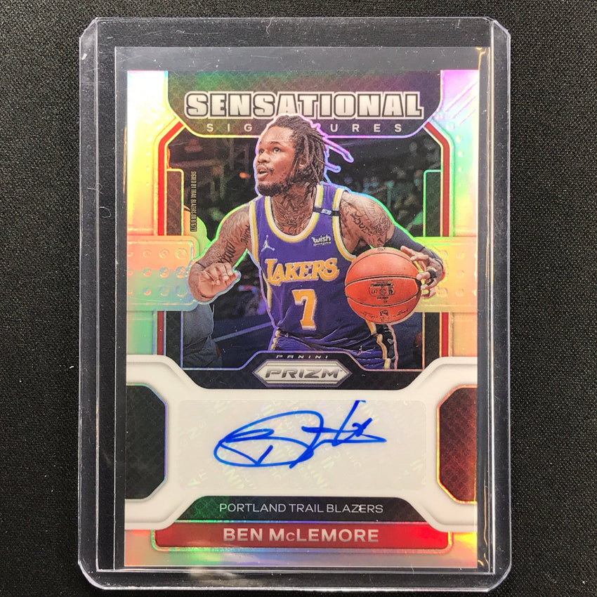 2021-22 Prizm BEN MCLEMORE Sensational Signatures Auto Silver #BMC