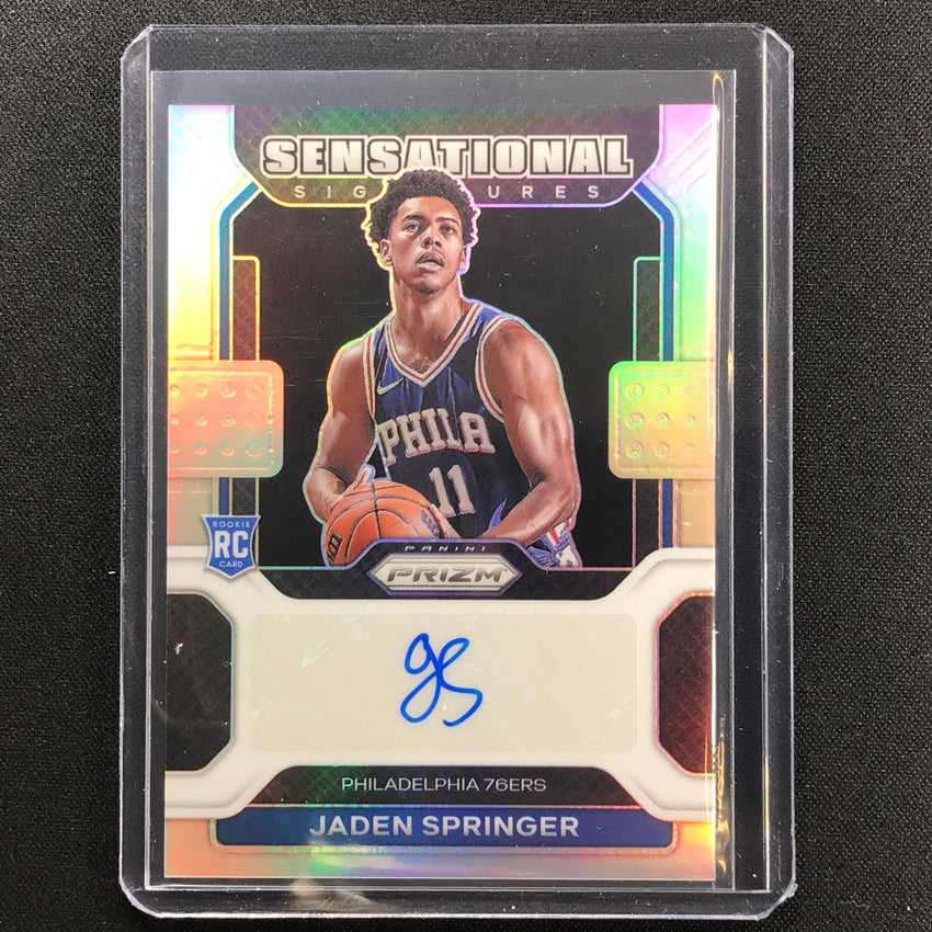 2021-22 Prizm Jaden Springer Rookie Sensational Signatures Auto Silver No Jsp