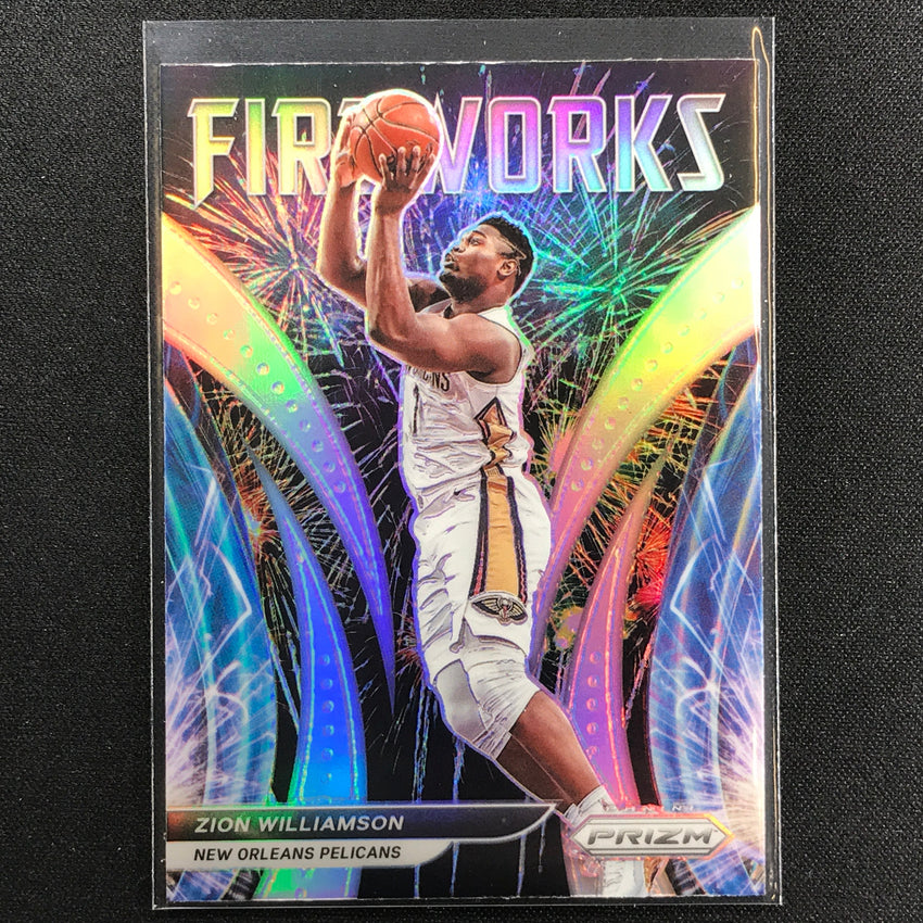 2021-22 Prizm Zion Williamson Fireworks Silver No 6