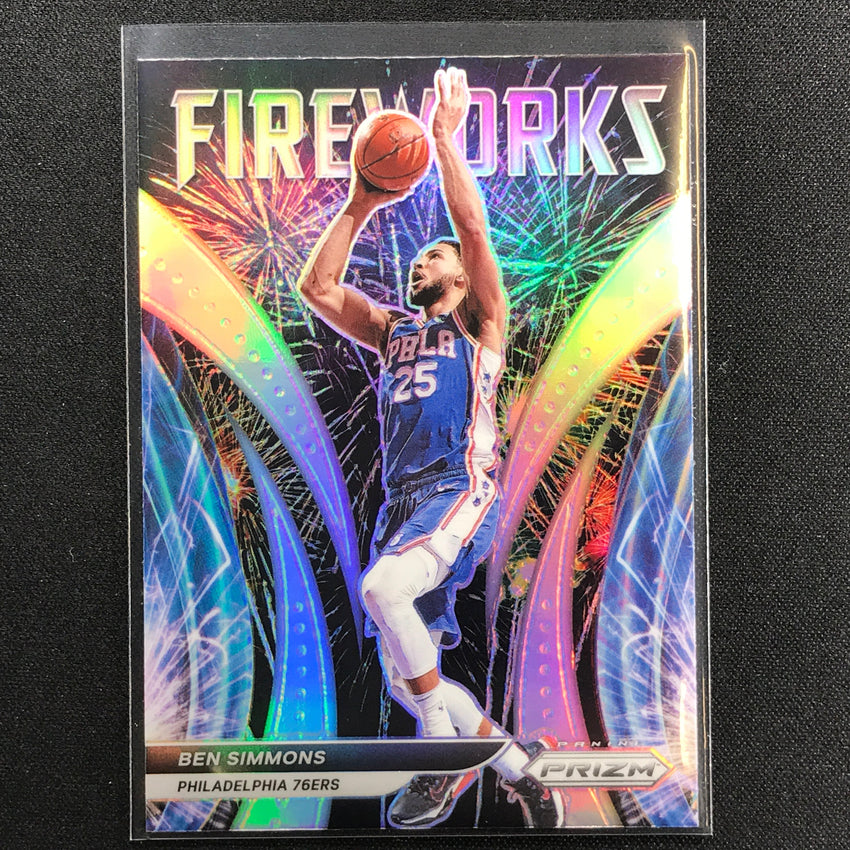2021-22 Prizm Ben Simmons Fireworks Silver No 21