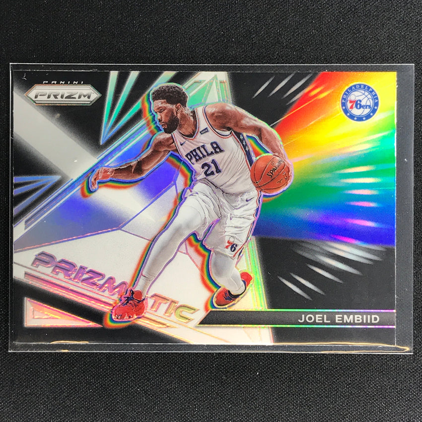 2021-22 Prizm Joel Embiid Prizmatic Silver No 2