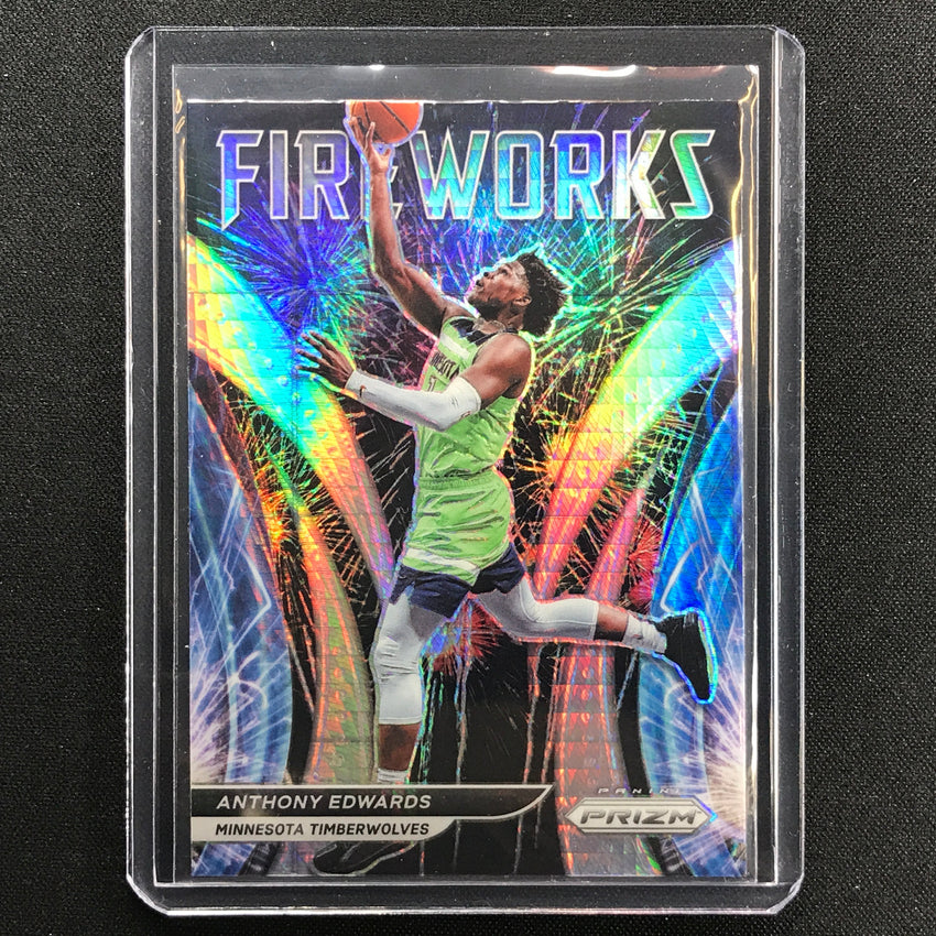 2021-22 Prizm Anthony Edwards Fireworks Hyper No 23