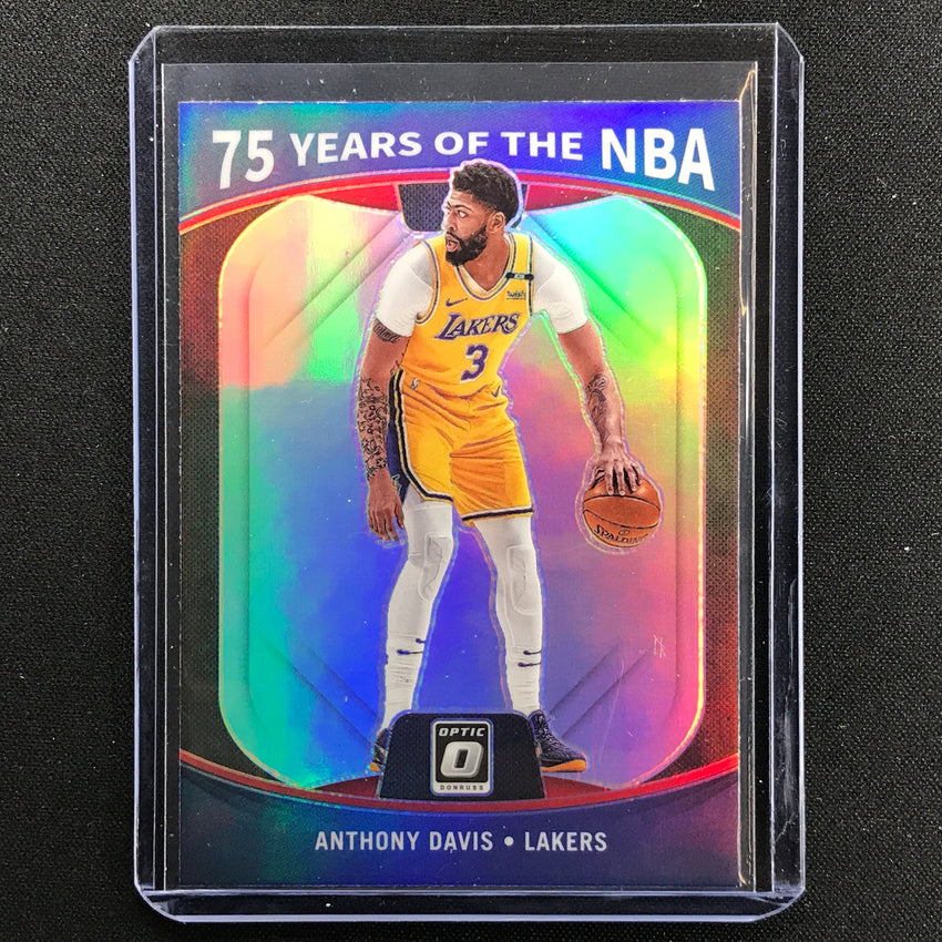 2021-22 Prizm ANTHONY DAVIS Donruss Optic Update 75 Years of the NBA Silver #28