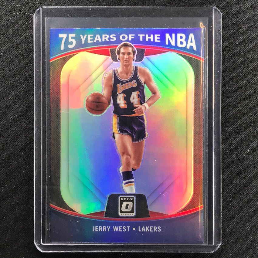 2021-22 Prizm Jerry West Donruss Optic Update 75 Years Of The Nba Silver No 40