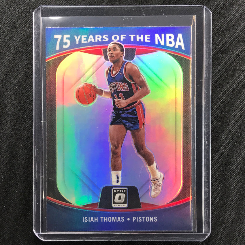 2021-22 Prizm Isiah Thomas Donruss Optic Update 75 Years Of The Nba Silver No 41