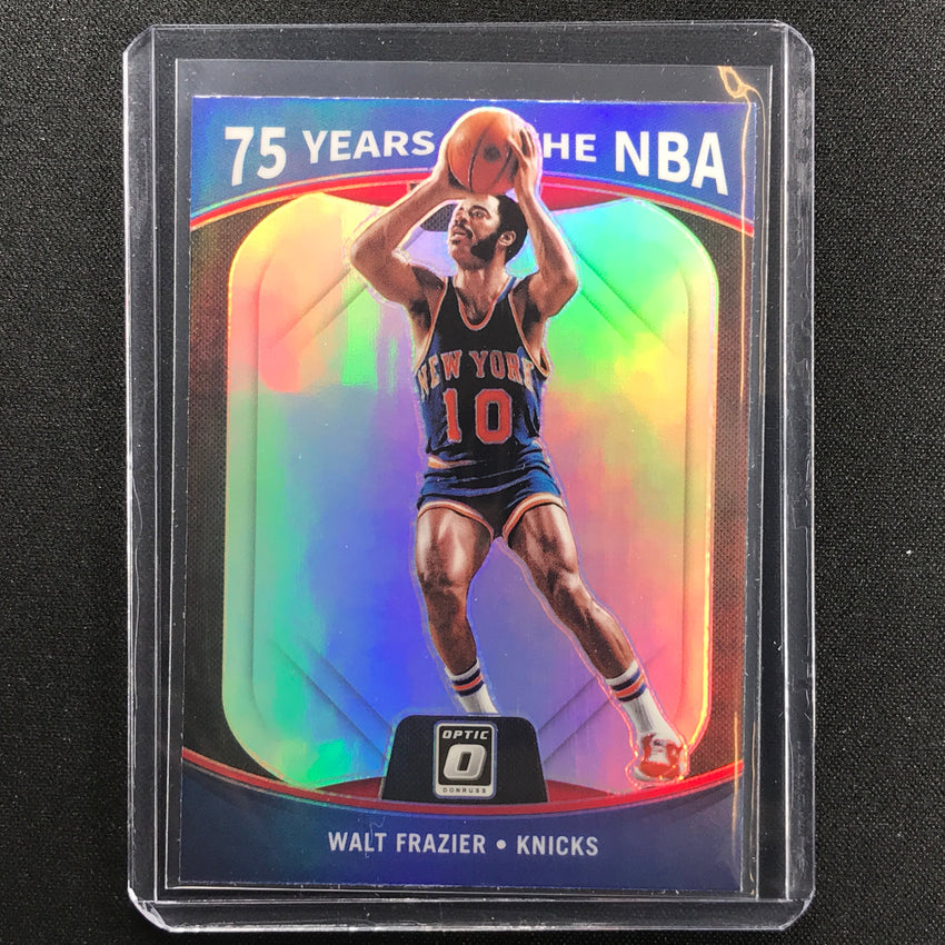 2021-22 Prizm Walt Frazier Donruss Optic Update 75 Years Of The Nba Silver No 43