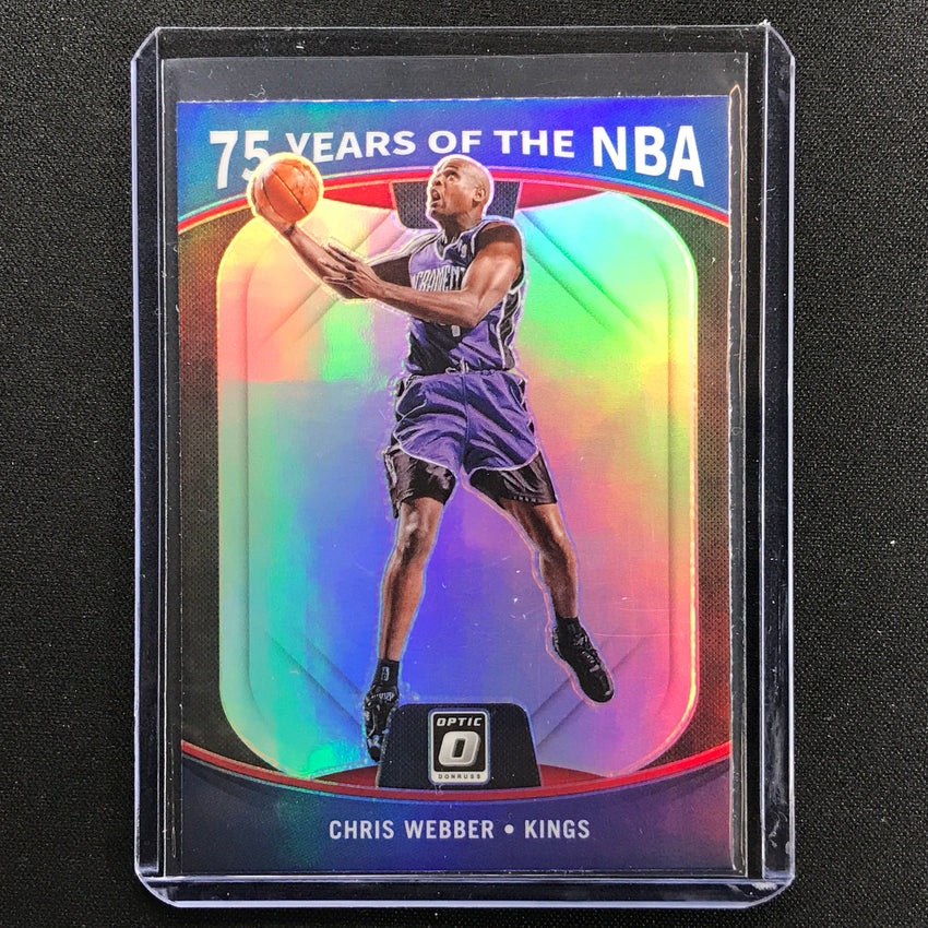2021-22 Prizm CHRIS WEBBER Donruss Optic Update 75 Years of the NBA Silver #44