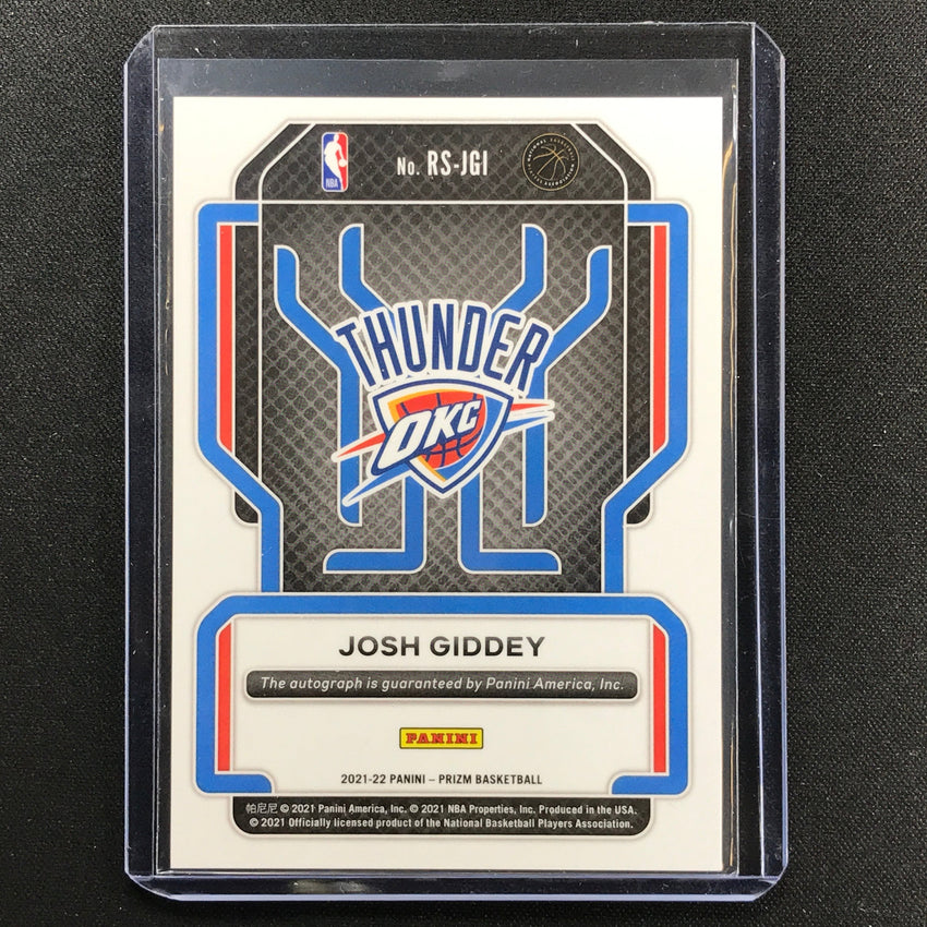 2021-22 Prizm JOSH GIDDEY Rookie Signatures Auto Base #JGI