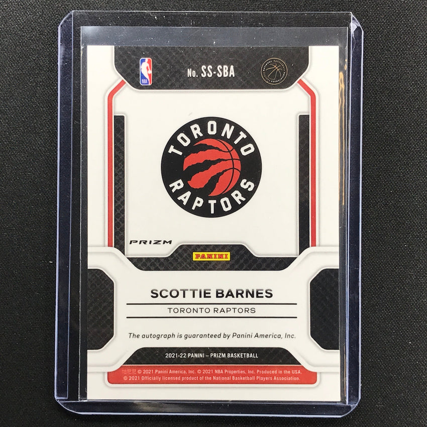 2021-22 Prizm SCOTTIE BARNES Rookie Sensational Signatures Auto Silver #SBA