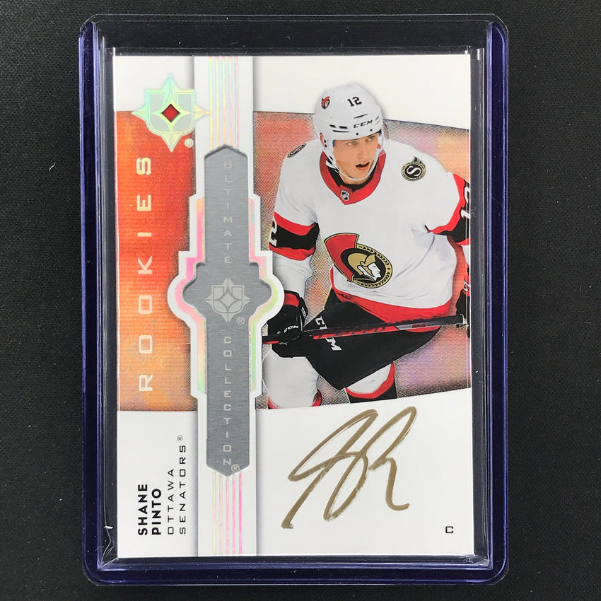 2021-22 Ultimate Collection Shane Pinto Ultimate Emblems Rookie Auto Base No Sp