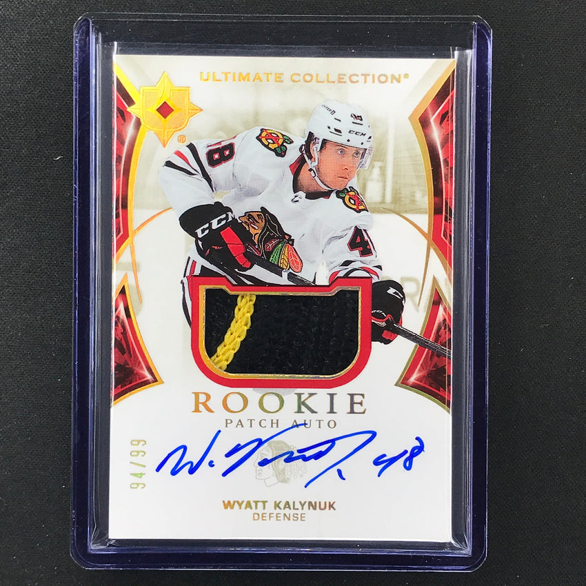 2021-22 Ultimate Collection Wyatt Kalynuk Base Rookie Patch Auto 94/99