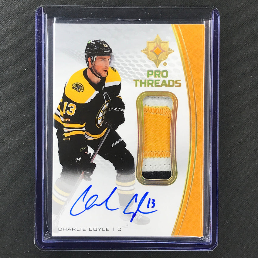 2021-22 Ultimate Collection Charlie Coyle Pro Threads Auto Patch No Cc