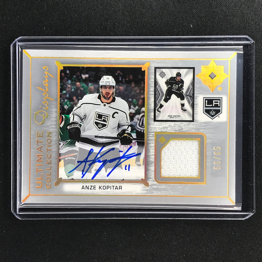 2021-22 Ultimate Collection Anze Kopitar Display Auto Jersey Patch Auto 56/65