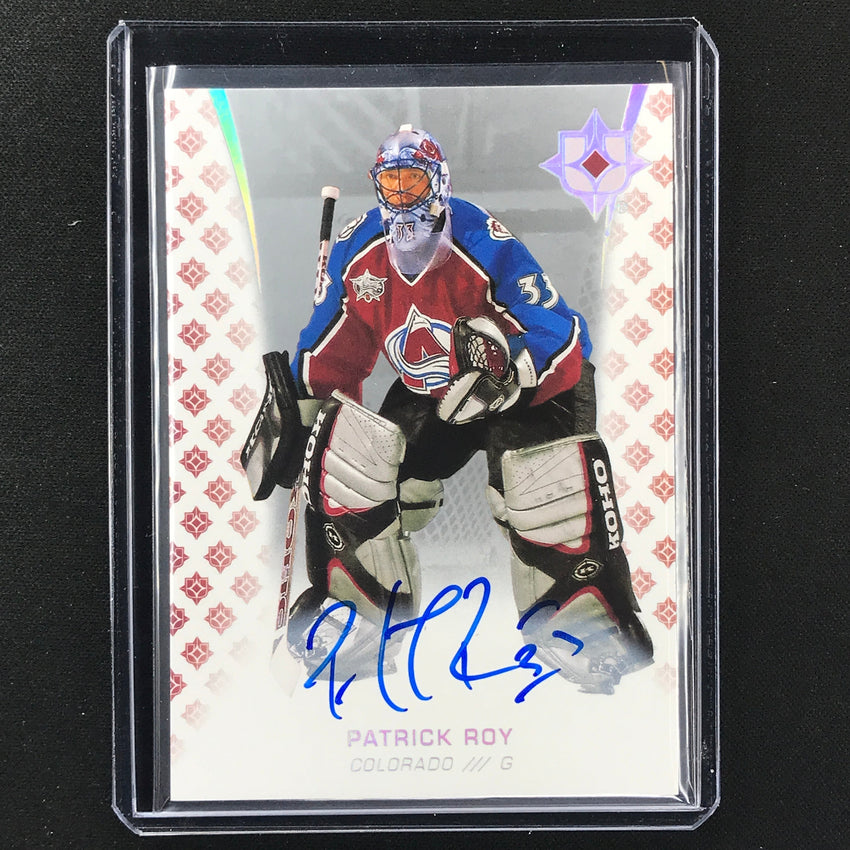2021-22 Ultimate Collection Patrick Roy 2020-21 Update Legends Auto No 92