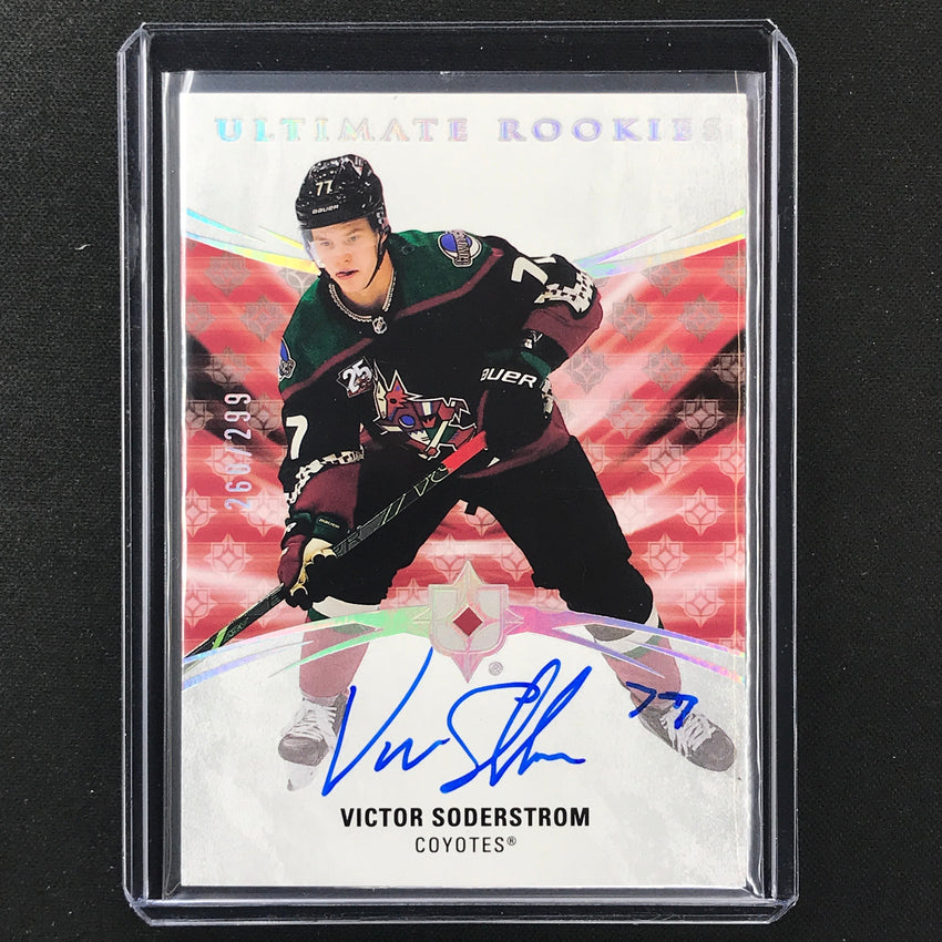 2021-22 Ultimate Collection Victor Soderstrom 2020-21 Update Rookie Auto 260/299
