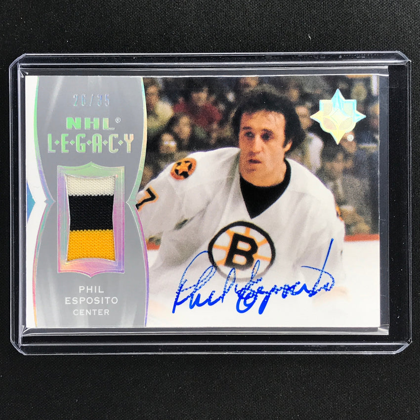 2021-22 Ultimate Collection Phil Esposito 2020-21 Update Legacy Patch Auto 26/35
