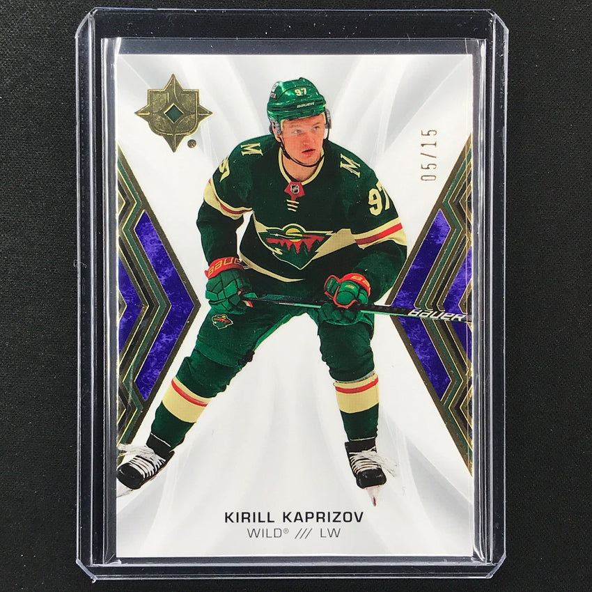 2021-22 Ultimate Collection Kirill Kaprizov Veteran Base Purple 5/15