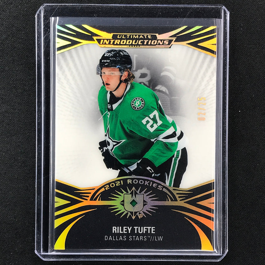 2021-22 Ultimate Collection Riley Tufte Introductions Rookie Black 2/25
