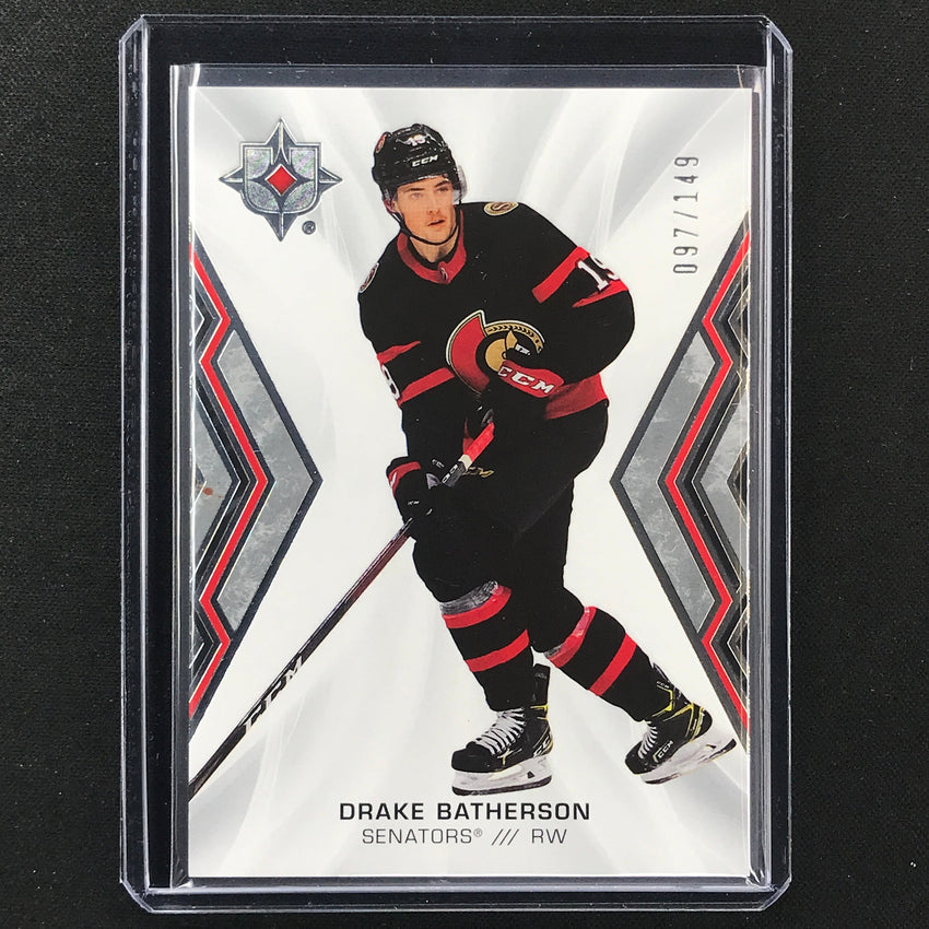 2021-22 Ultimate Collection Drake Batherson Veteran Base Silver 97/149