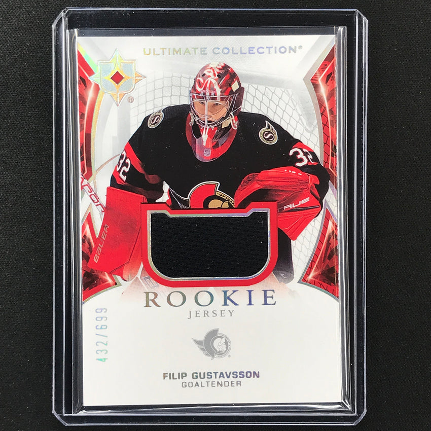 2021-22 Ultimate Collection Filip Gustavsson Base Rookie Jersey 432/699