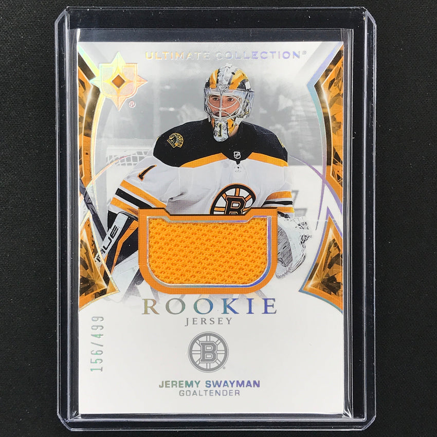 2021-22 Ultimate Collection Jeremy Swayman Base Rookie Jersey 156/499