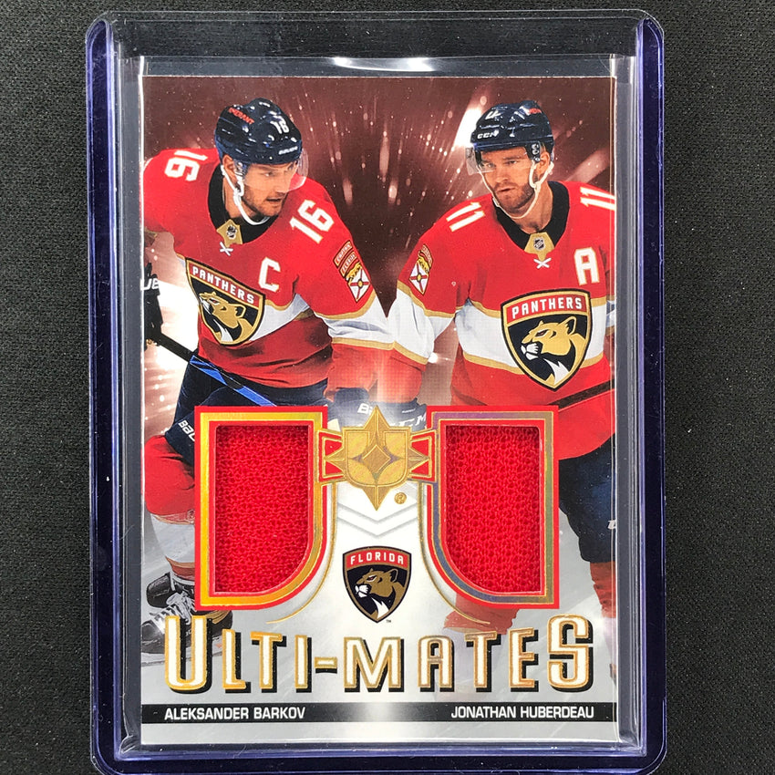 2021-22 Ultimate Collection BARKOV HUBERDEAU Ulti-Mates Dual Jersey #MB