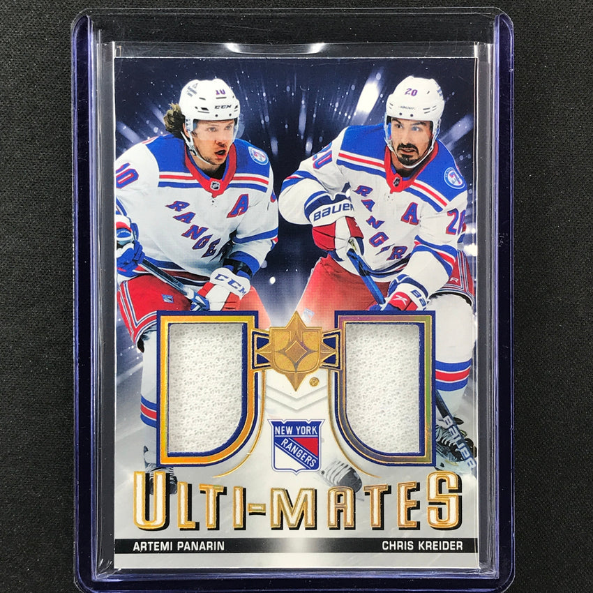 2021-22 Ultimate Collection Panarin Kreider Ulti-mates Dual Jersey No Kp
