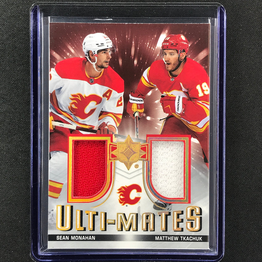 2021-22 Ultimate Collection MONAHAN MATTHEW TKACHUK Ulti-Mates Dual Jersey #MT