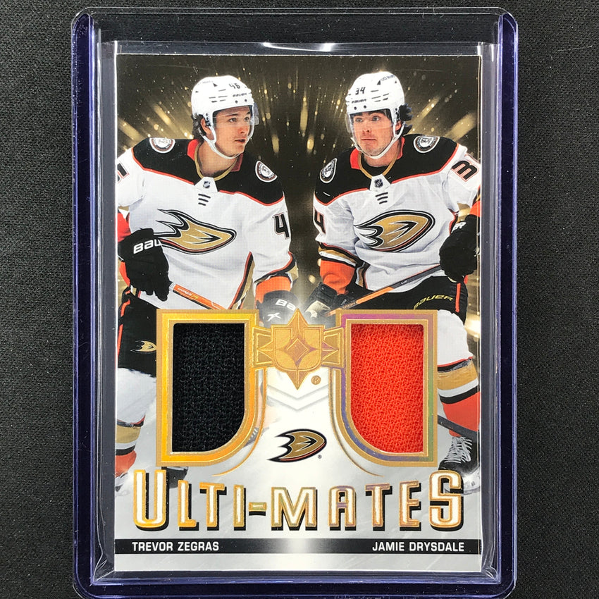 2021-22 Ultimate Collection Trevor Zegras Drysdale Ulti-mates Dual Jersey No Tj