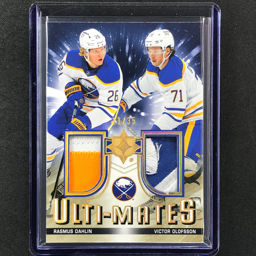 2021-22 Ultimate Collection Dahlin Olofsson Ulti-mates Dual Jersey Patch 21/35