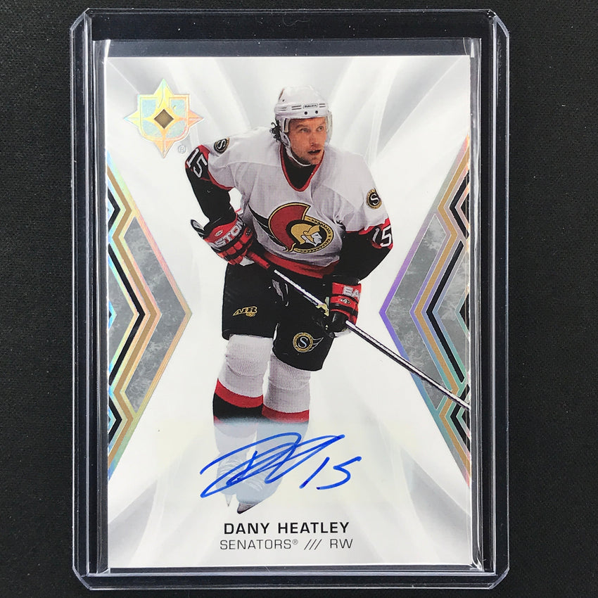 2021-22 Ultimate Collection Dany Heatley Legends Base Auto Silver No 79